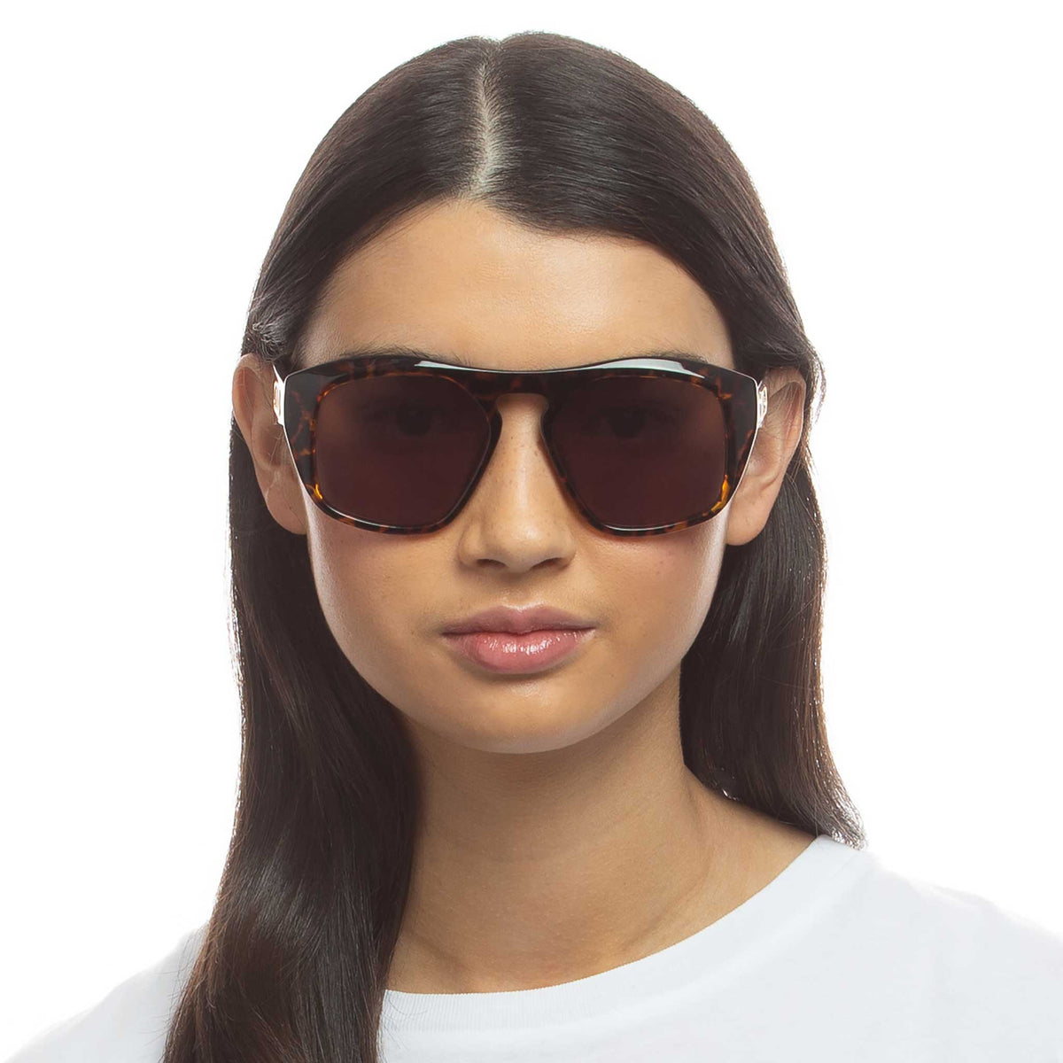 Le Specs Preposterous – Écaille – verres marron – portées