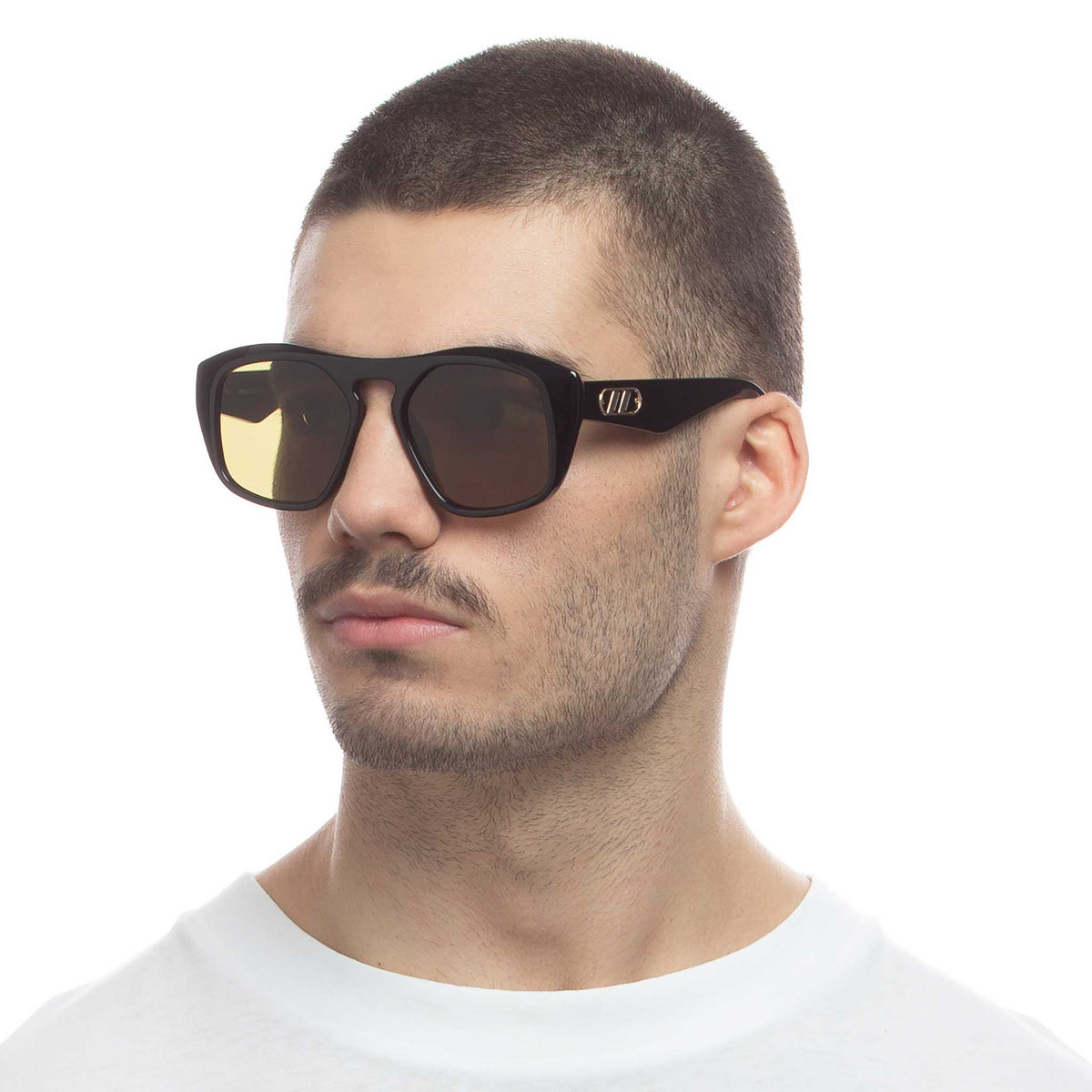Le Specs Preposterous – Noir – verres marron – portées