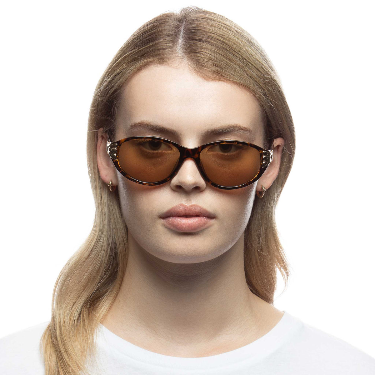 Le Specs Bombshell – Écaille – verres marron – portées