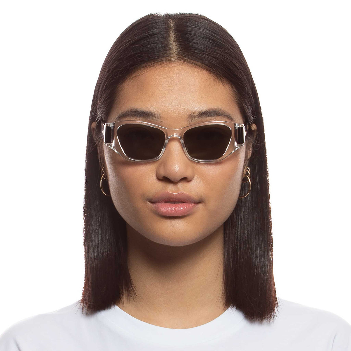Le Specs Sweet Fantasy – Transparent – verres noirs – portées