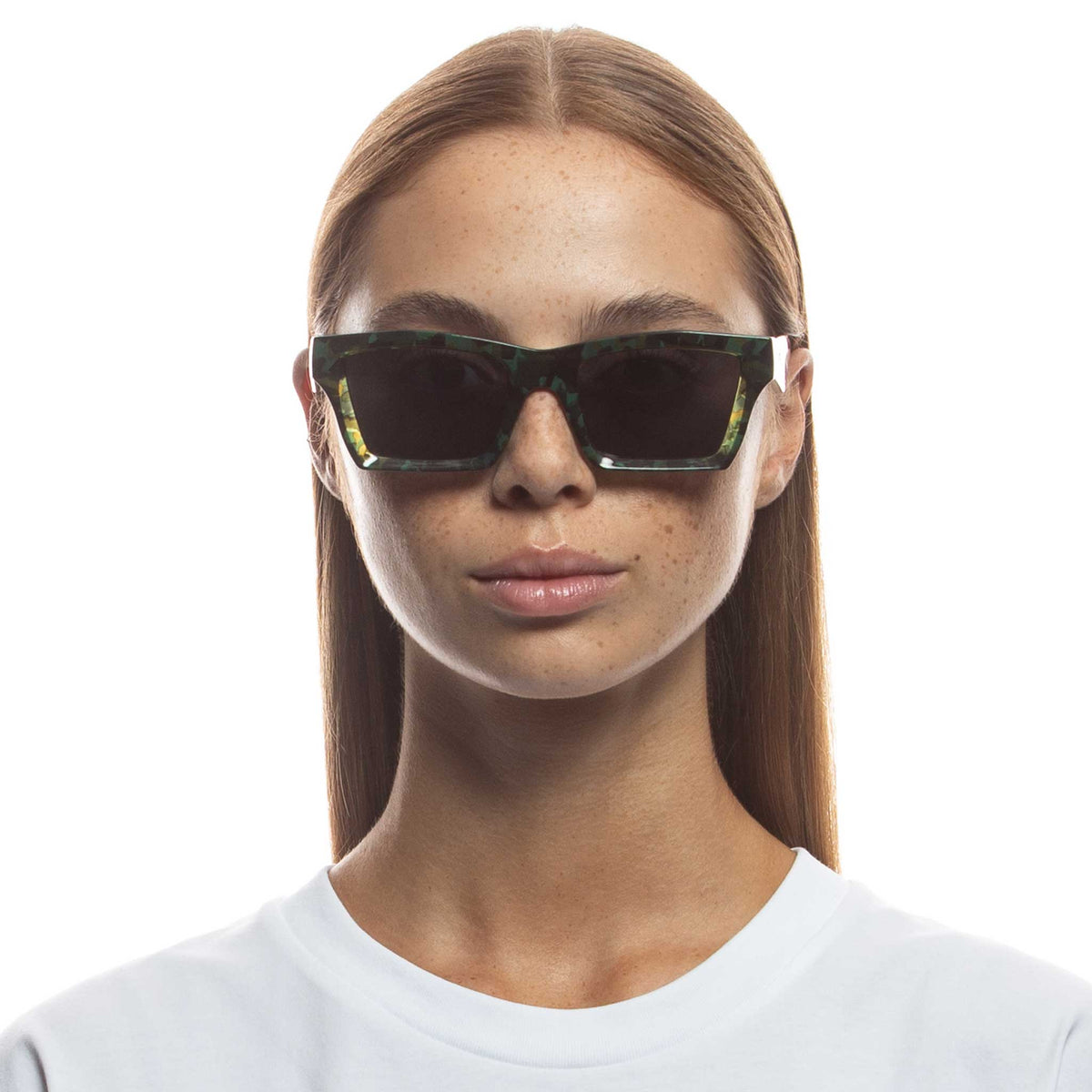 Le Specs Something – Vert – verres noirs – portées