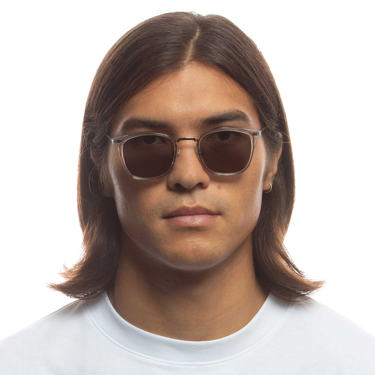 Le Specs Racketeer – Transparent – verres verts – portées
