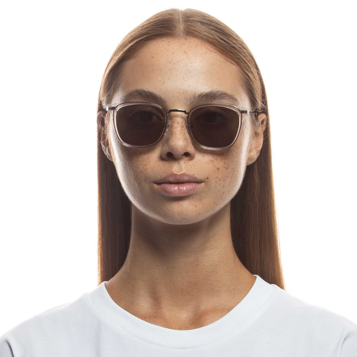 Le Specs Racketeer – Transparent – verres verts – portées