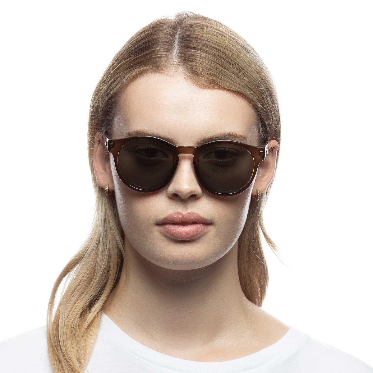 Le Specs Hey Macarena – Marron – verres verts – portées