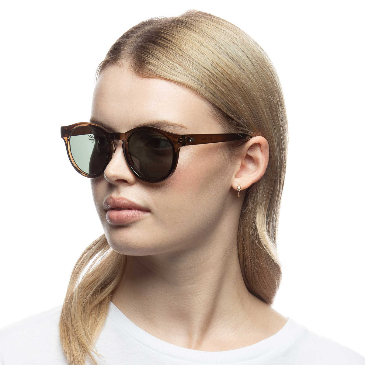 Le Specs Hey Macarena – Marron – verres verts – portées