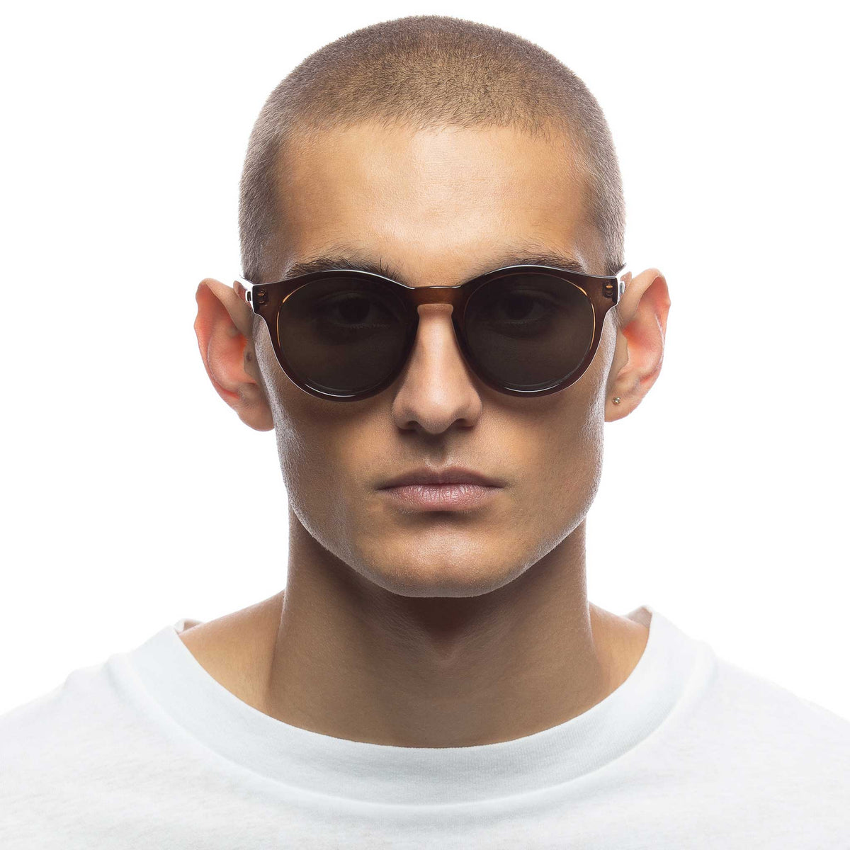 Le Specs Hey Macarena – Marron – verres verts – portées