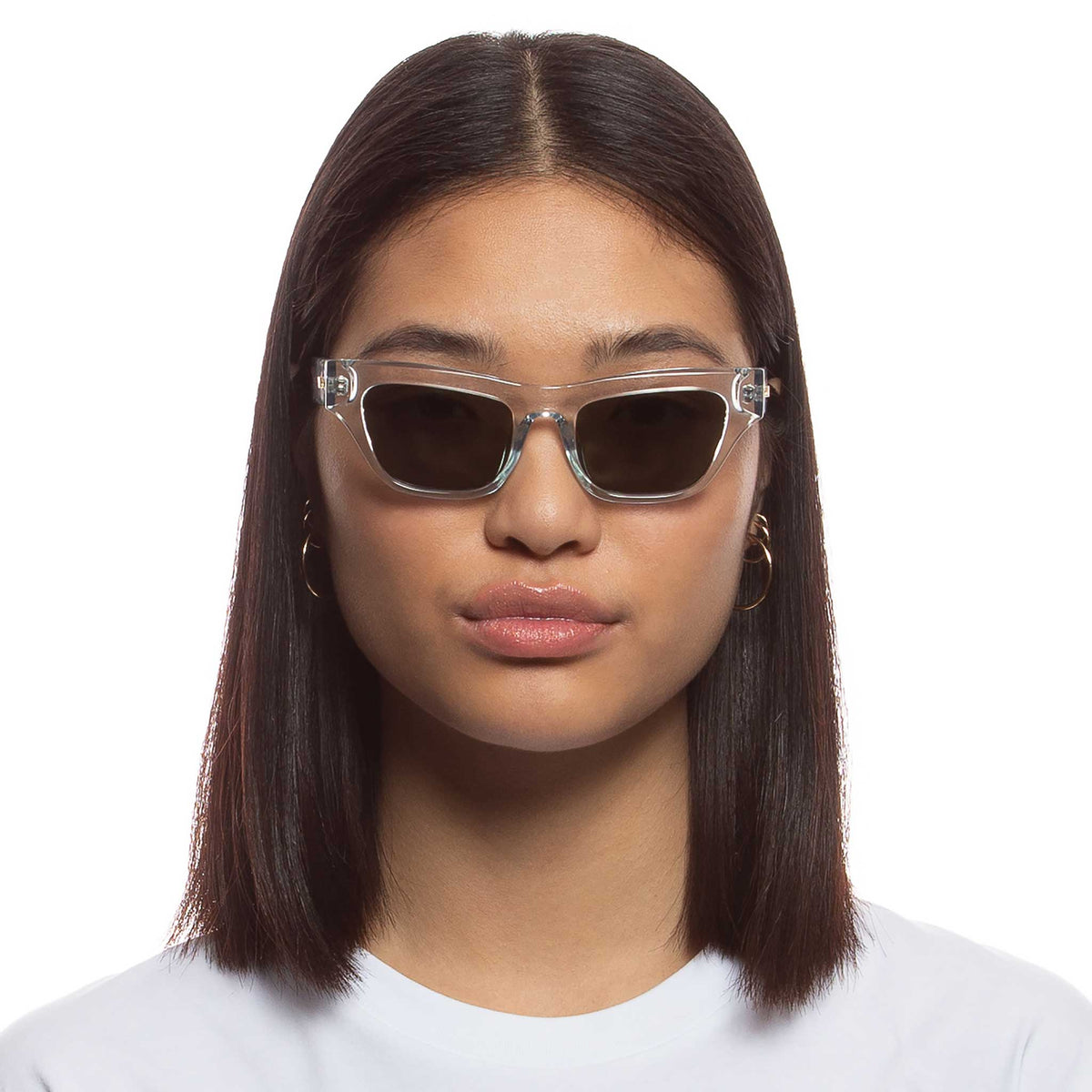 Le Specs Hankering – Transparent – verres noirs – portées