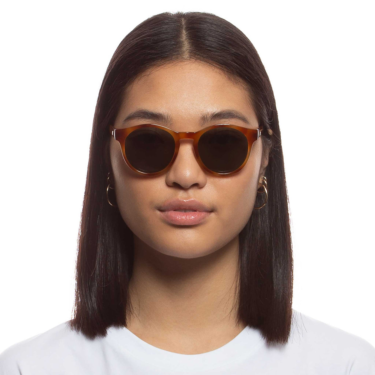 Le Specs Hey Macarena – Écaille – verres verts – portées