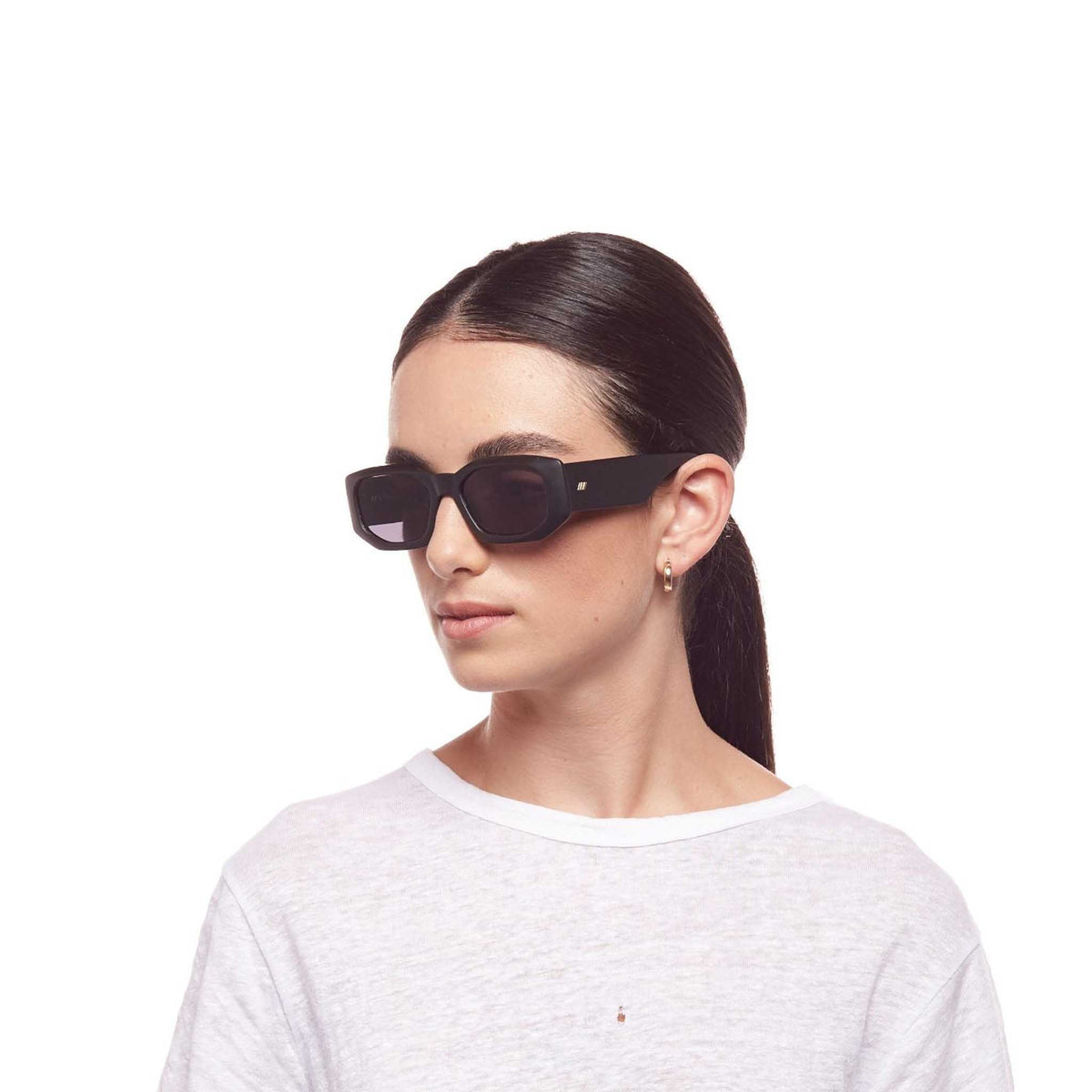 Le Specs Le Sustain Grass Half Full – Noir – verres noirs – portées