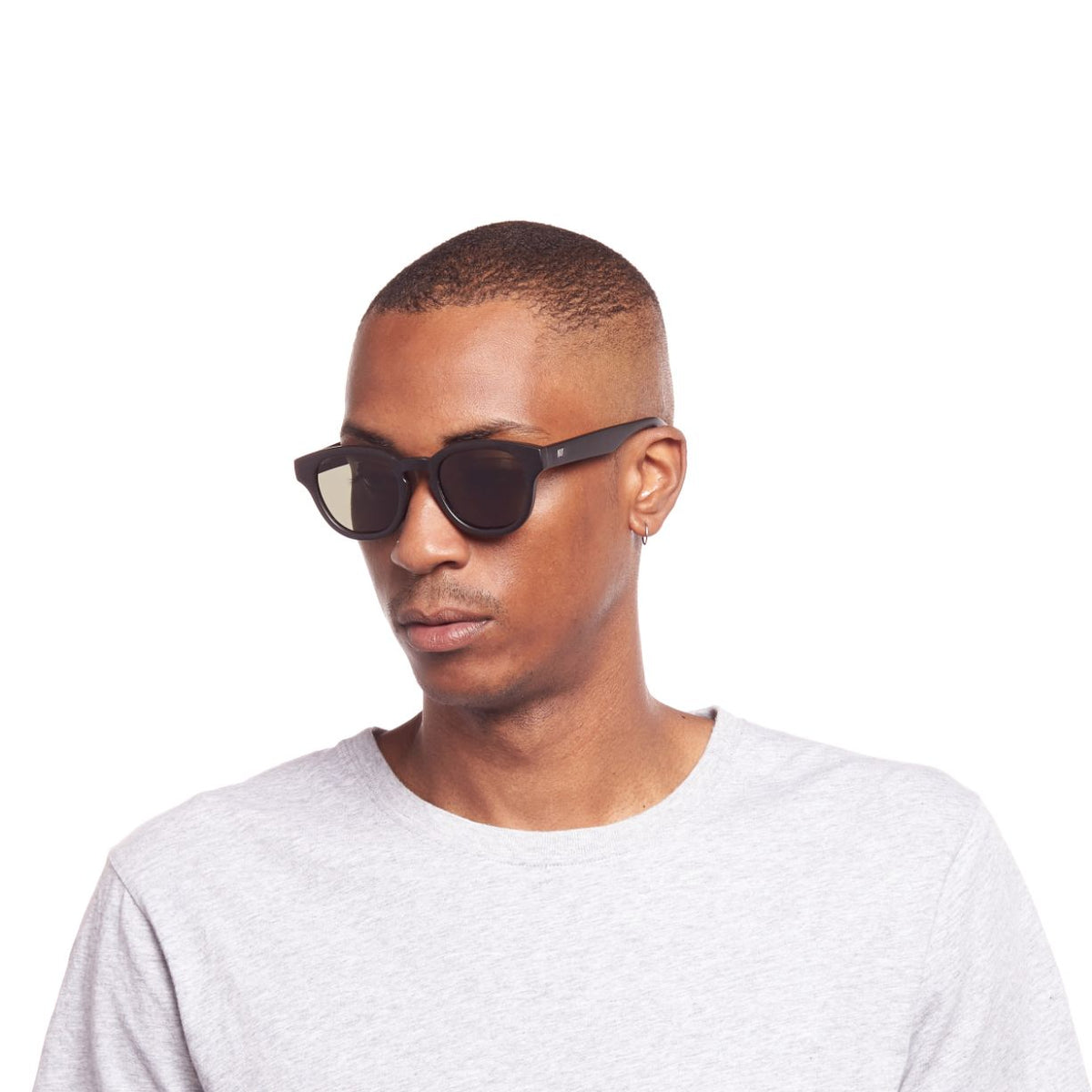 Le Specs Le Sustain Grass Band – Noir – verres verts – portées