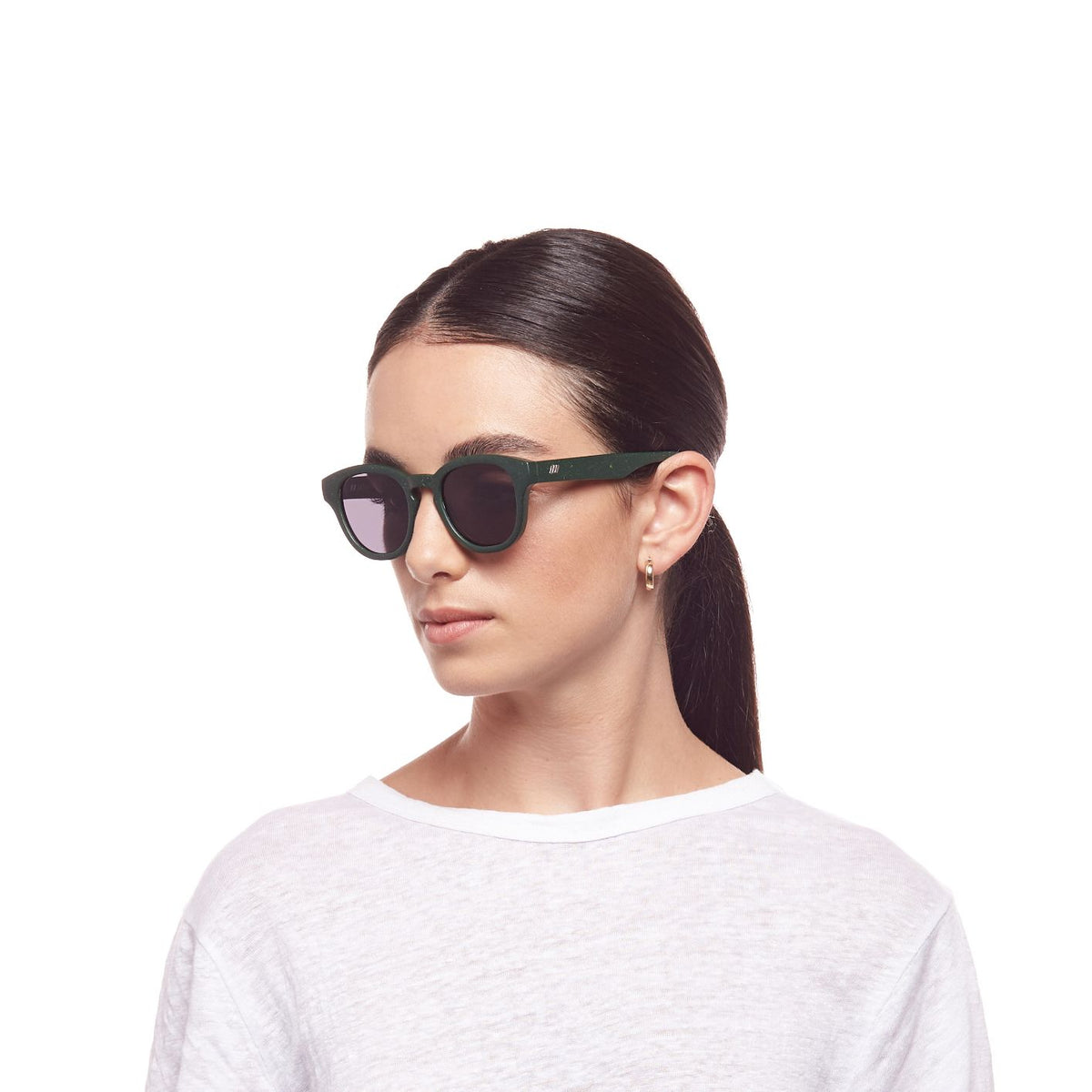 Le Specs Le Sustain Grass Band – Vert – verres noirs – portées