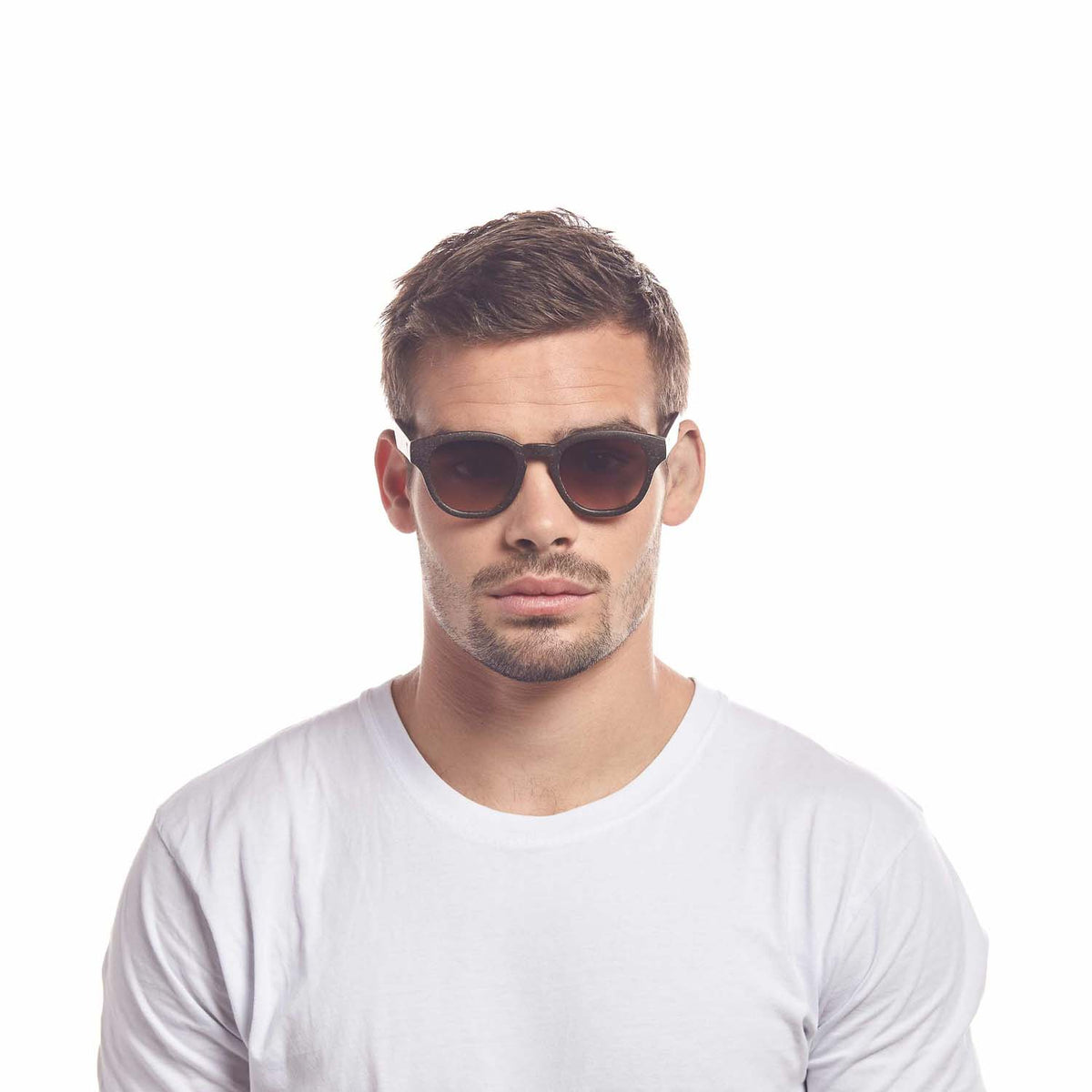 Le Specs Le Sustain Grass Band – Marron – verres marron – portées