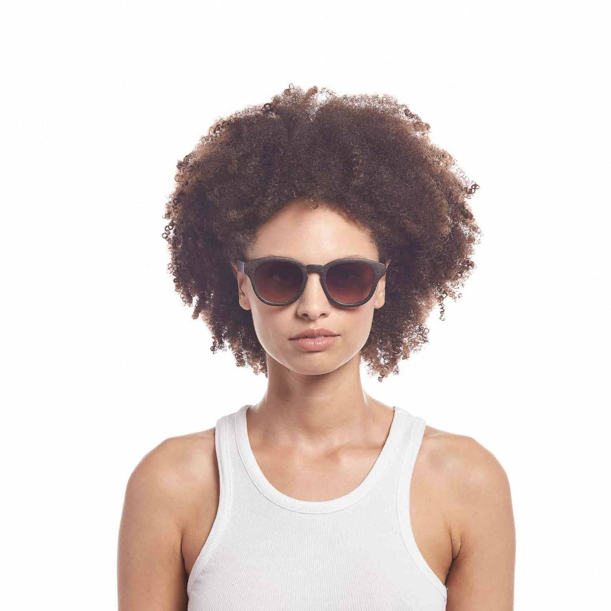 Le Specs Le Sustain Grass Band – Marron – verres marron – portées