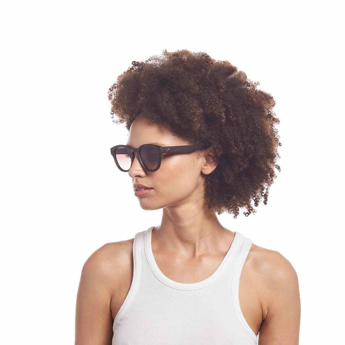 Le Specs Le Sustain Grass Band – Marron – verres marron – portées