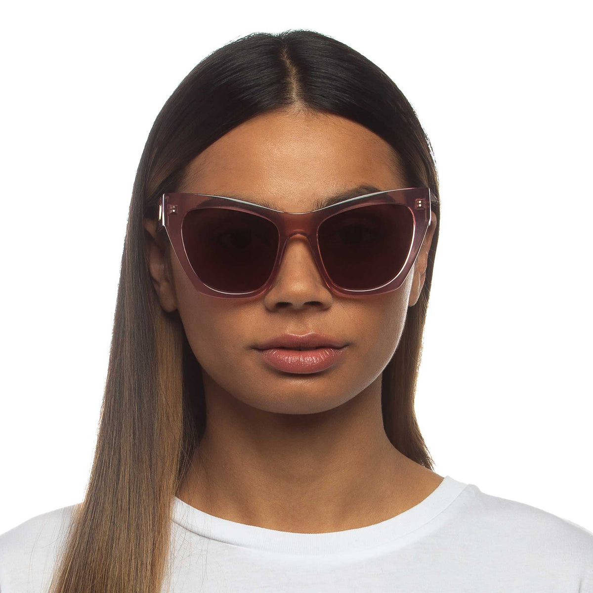 Le Specs Le Sustain So Sarplastic – Rose – verres mauves – portées