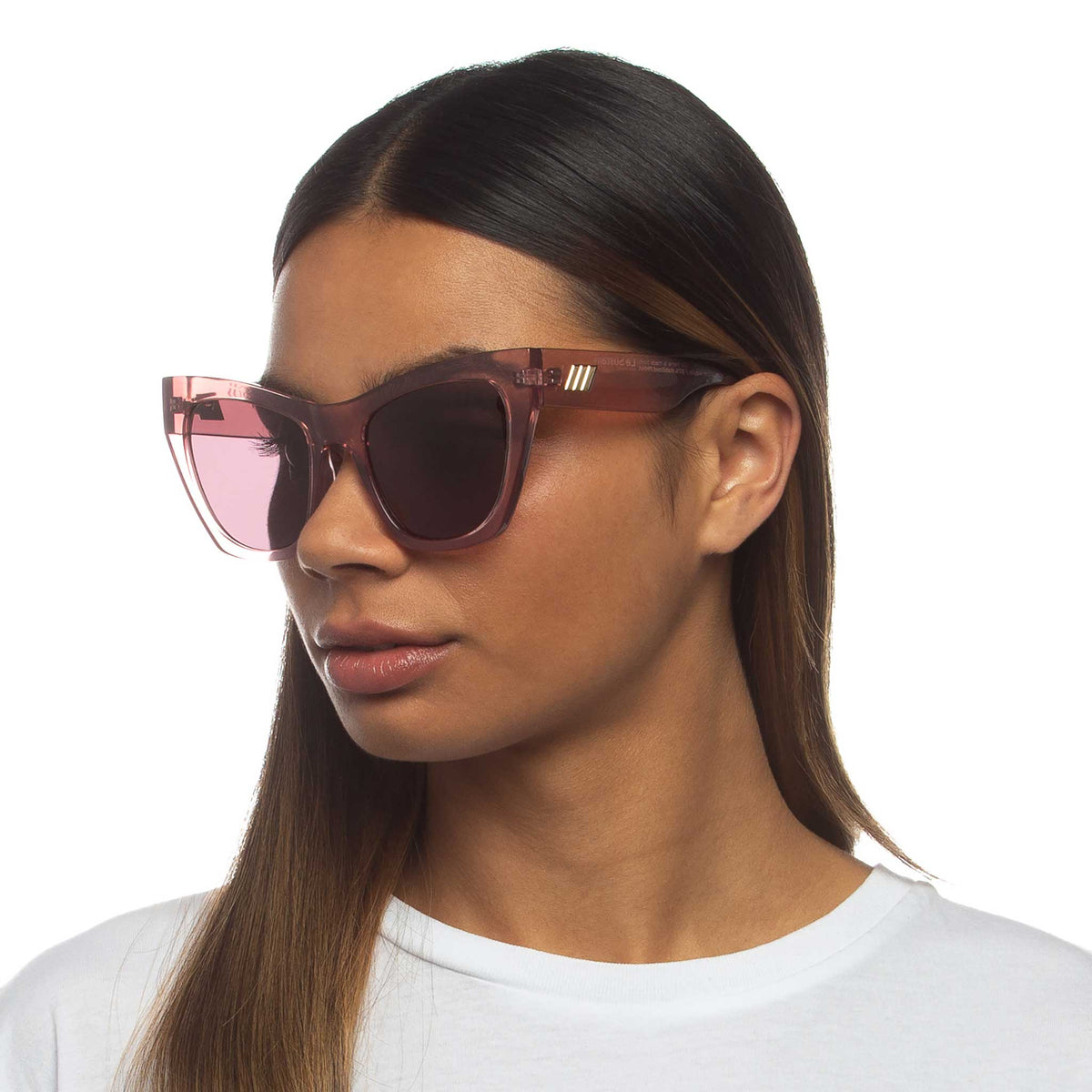 Le Specs Le Sustain So Sarplastic – Rose – verres mauves – portées