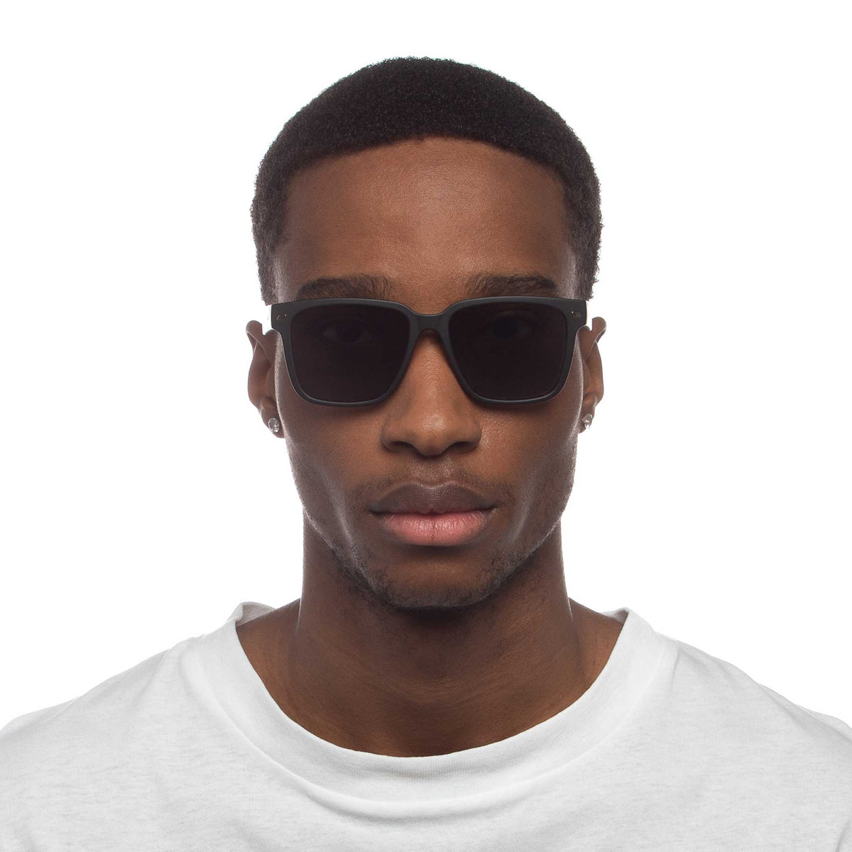 Le Specs Le Sustain Mr Bomplastic – Noir mat – verres verts polarisés – portées