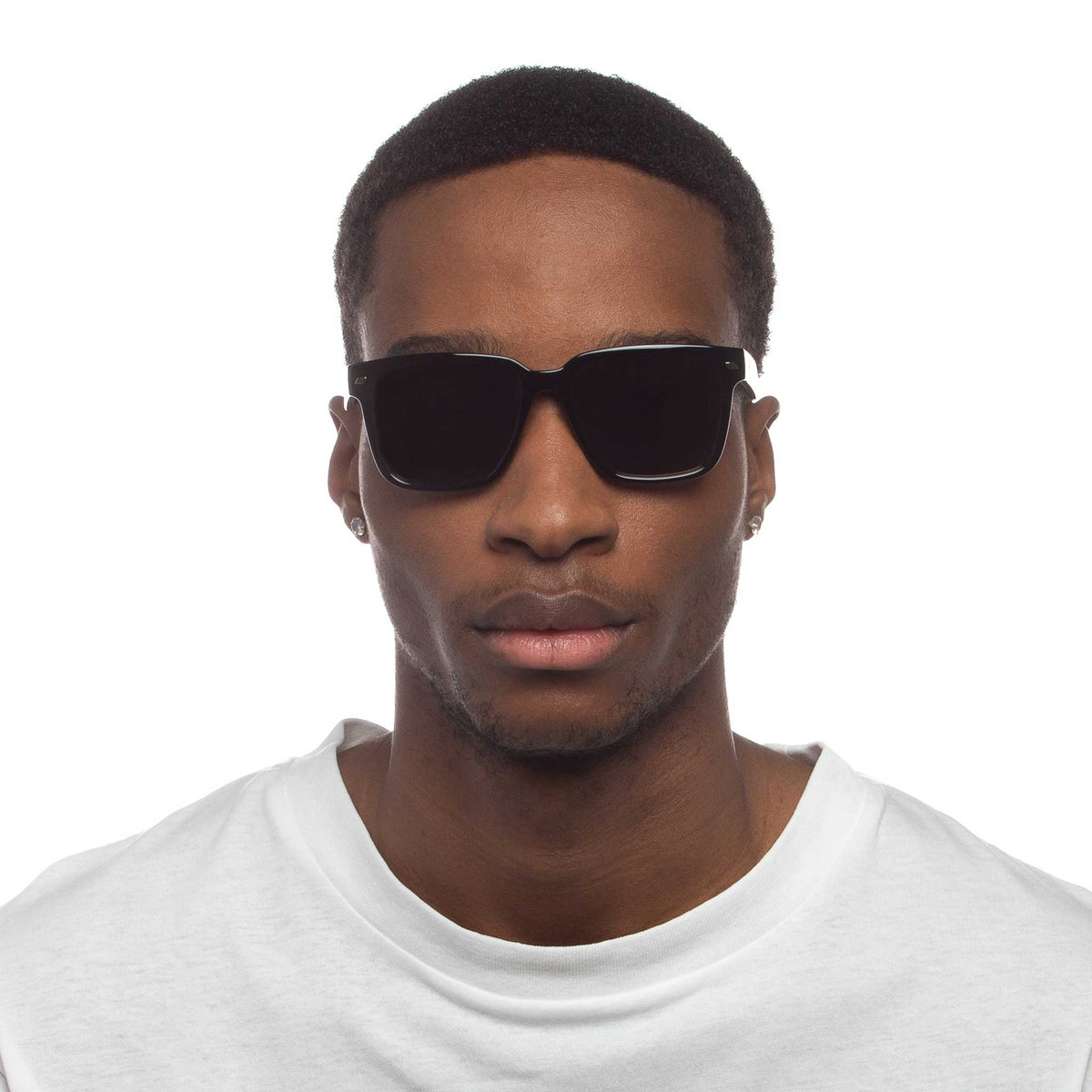 Le Specs Le Sustain Mr Bomplastic – Noir – verres marron – portées