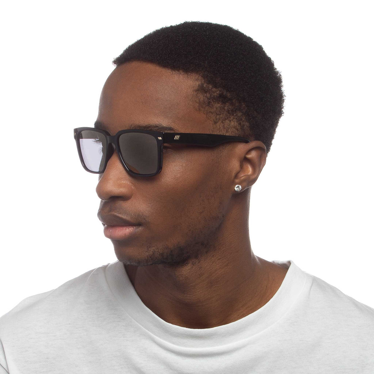 Le Specs Le Sustain Mr Bomplastic – Noir – verres marron – portées