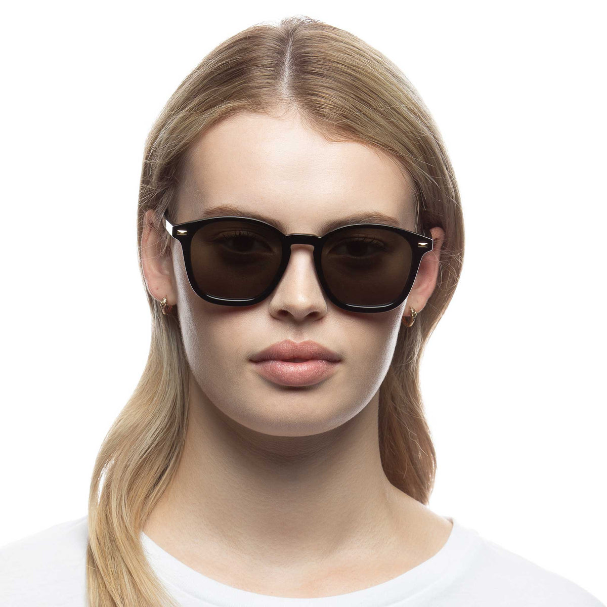 Le Specs Le Sustain Simplastic – Noir – verres verts – portées