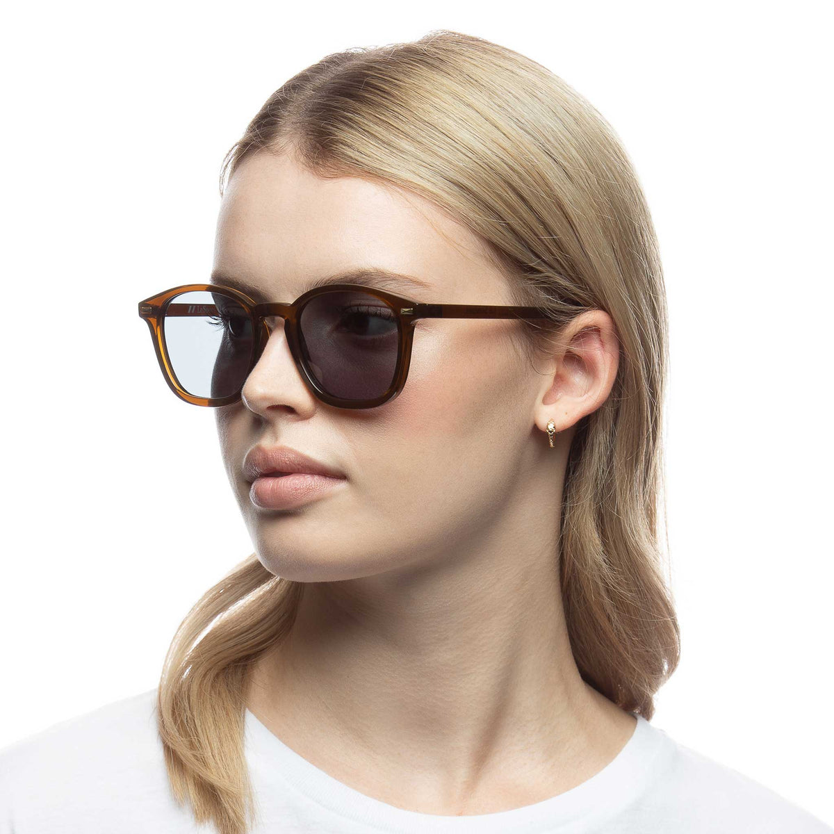Le Specs Le Sustain Simplastic – Marron – verres marron – portées