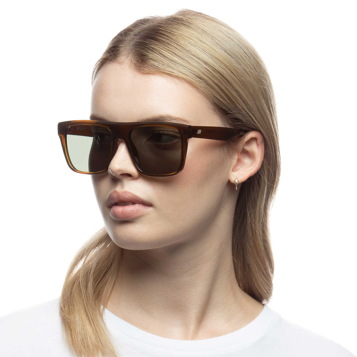 Le Specs Aristoplastic – Marron – verres verts – portées