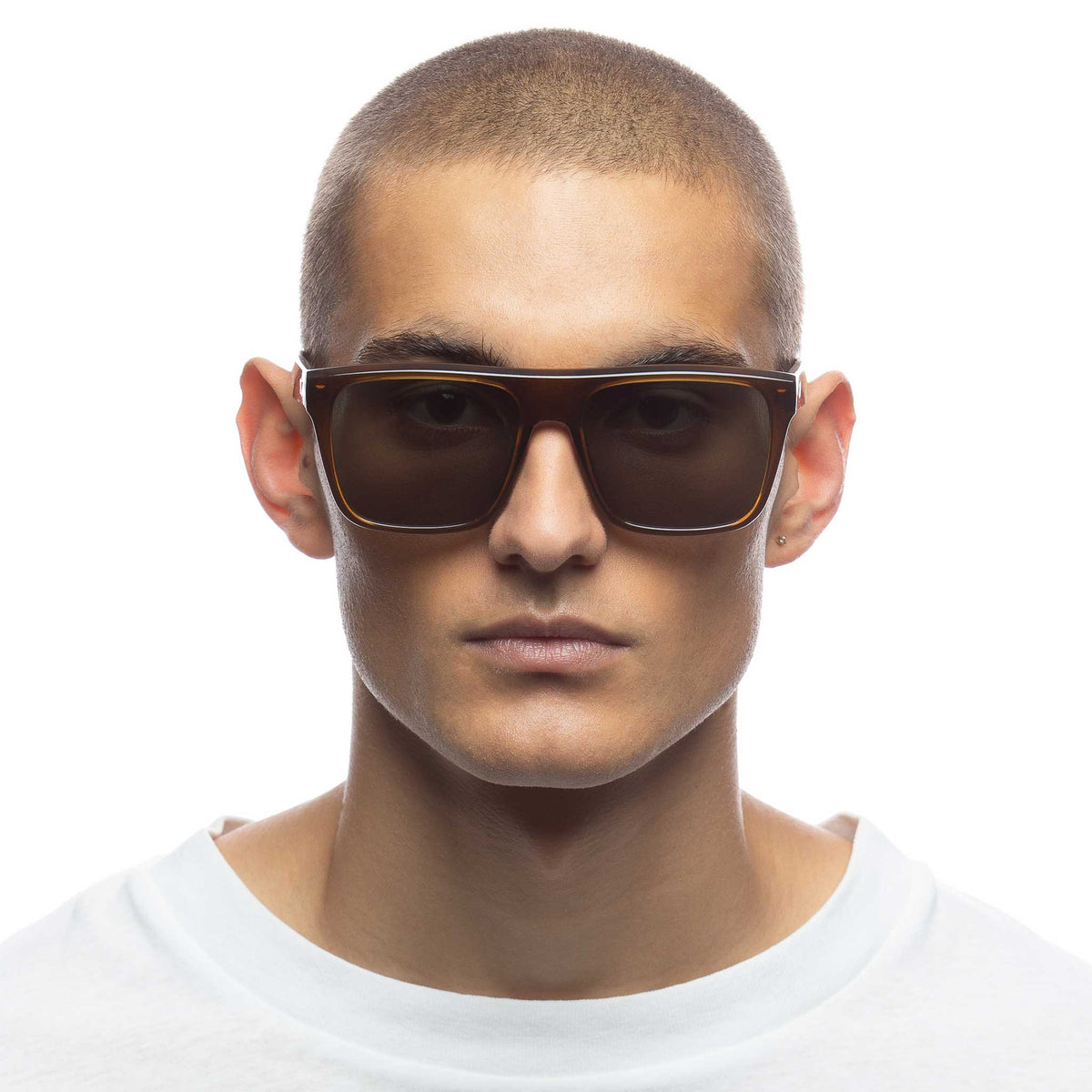 Le Specs Aristoplastic – Marron – verres verts – portées