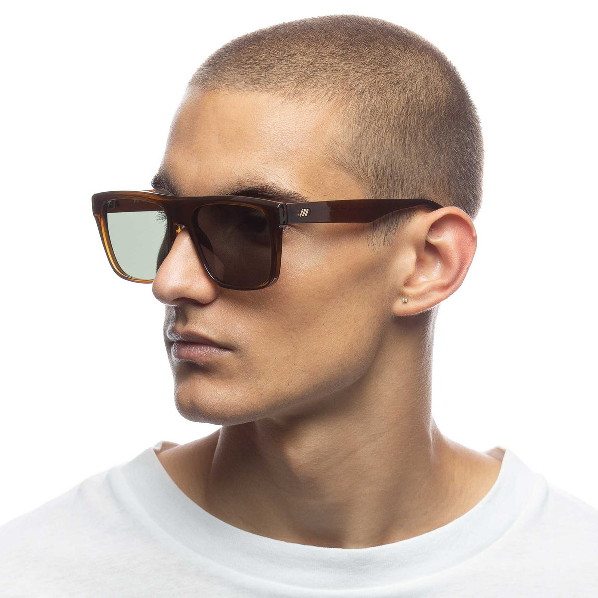 Le Specs Aristoplastic – Marron – verres verts – portées