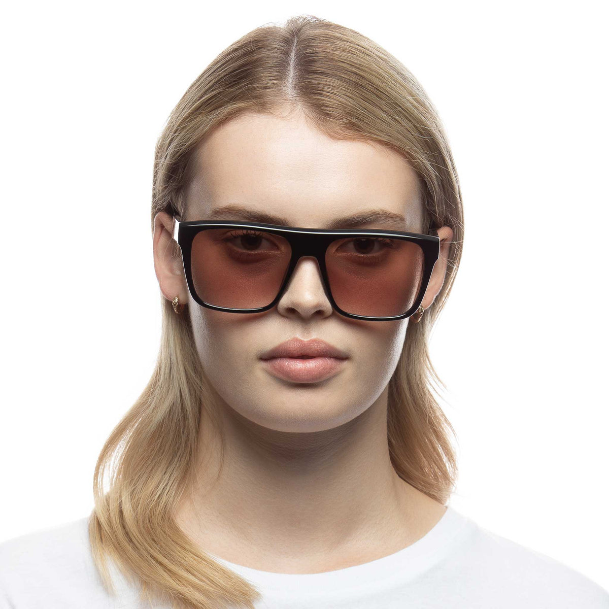 Le Specs Aristoplastic – Noir – verres marron – portées