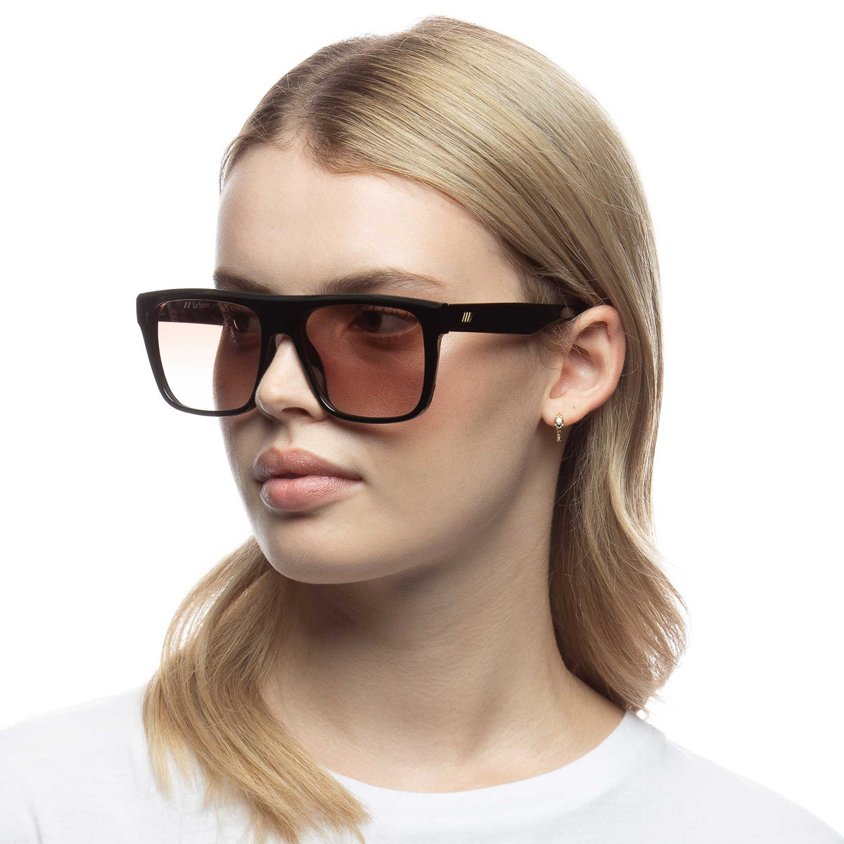 Le Specs Aristoplastic – Noir – verres marron – portées