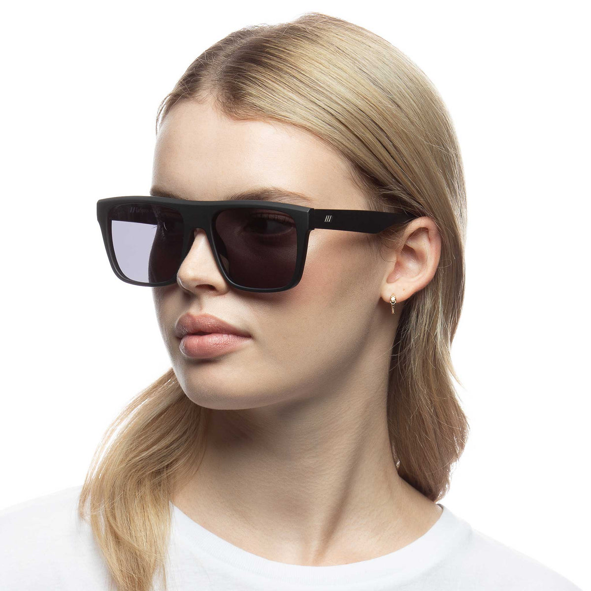 Le Specs Aristoplastic – Noir mat – verres noirs – portées