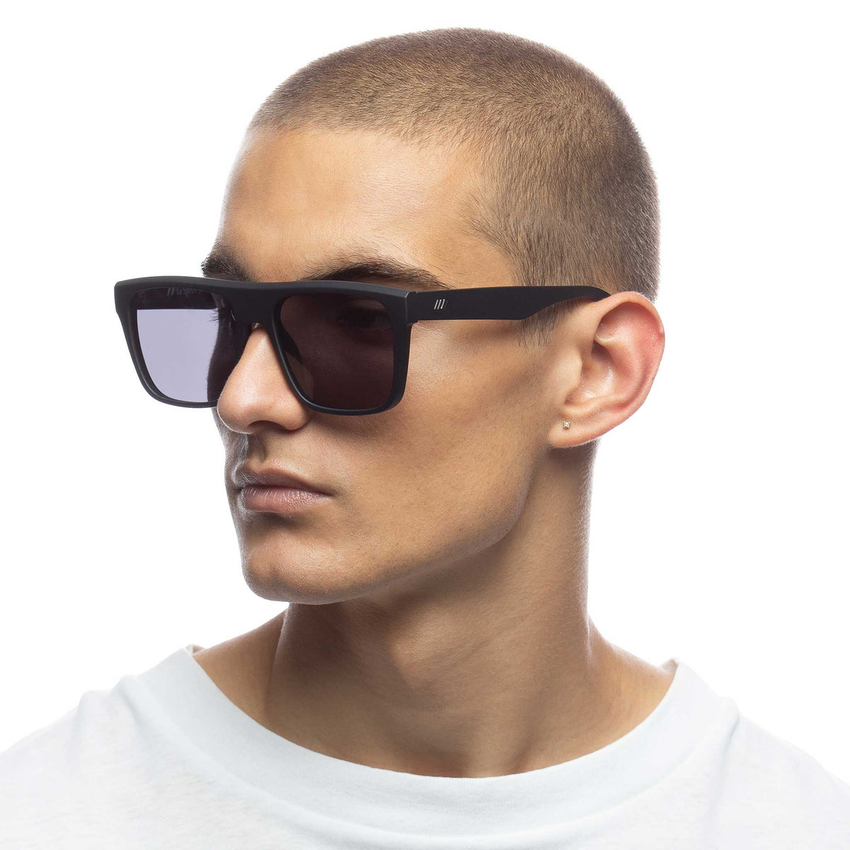 Le Specs Aristoplastic – Noir mat – verres noirs – portées