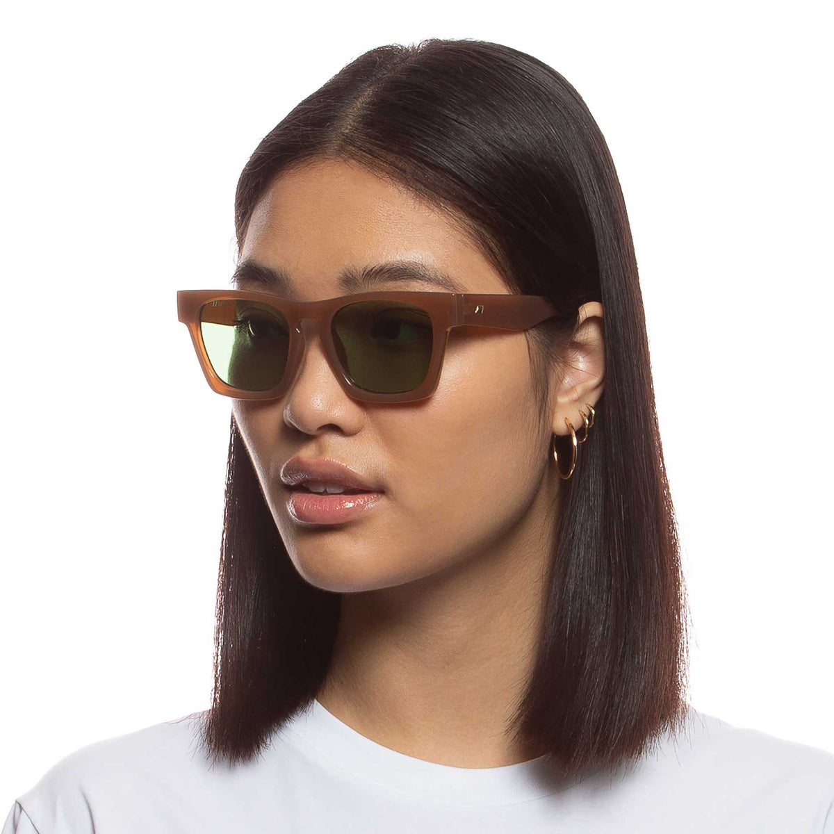 Le Specs Whiptrash – Marron – verres verts – portées