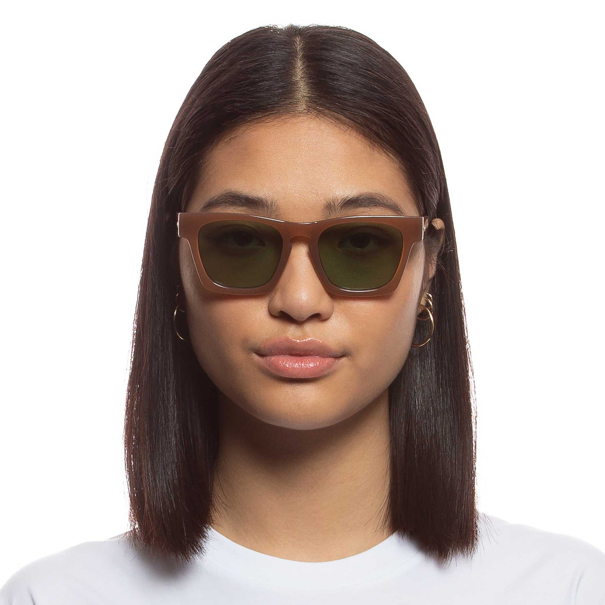 Le Specs Whiptrash – Marron – verres verts – portées