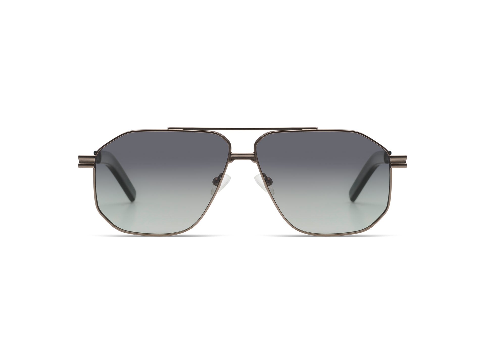 Komono Ronny – Gris acier – verres gris polarisés – vue de face