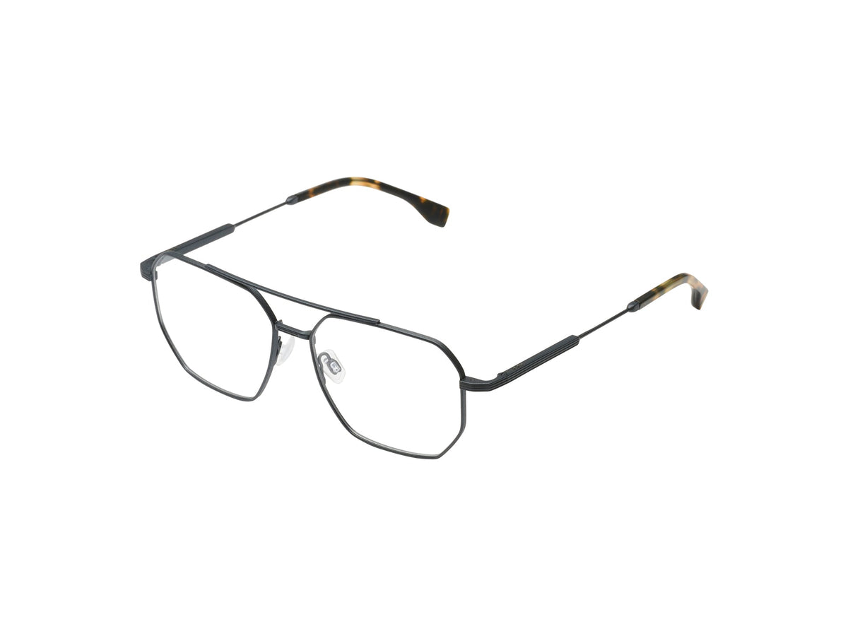 Komono Hawk – Noir – embouts écaille – vue de profil