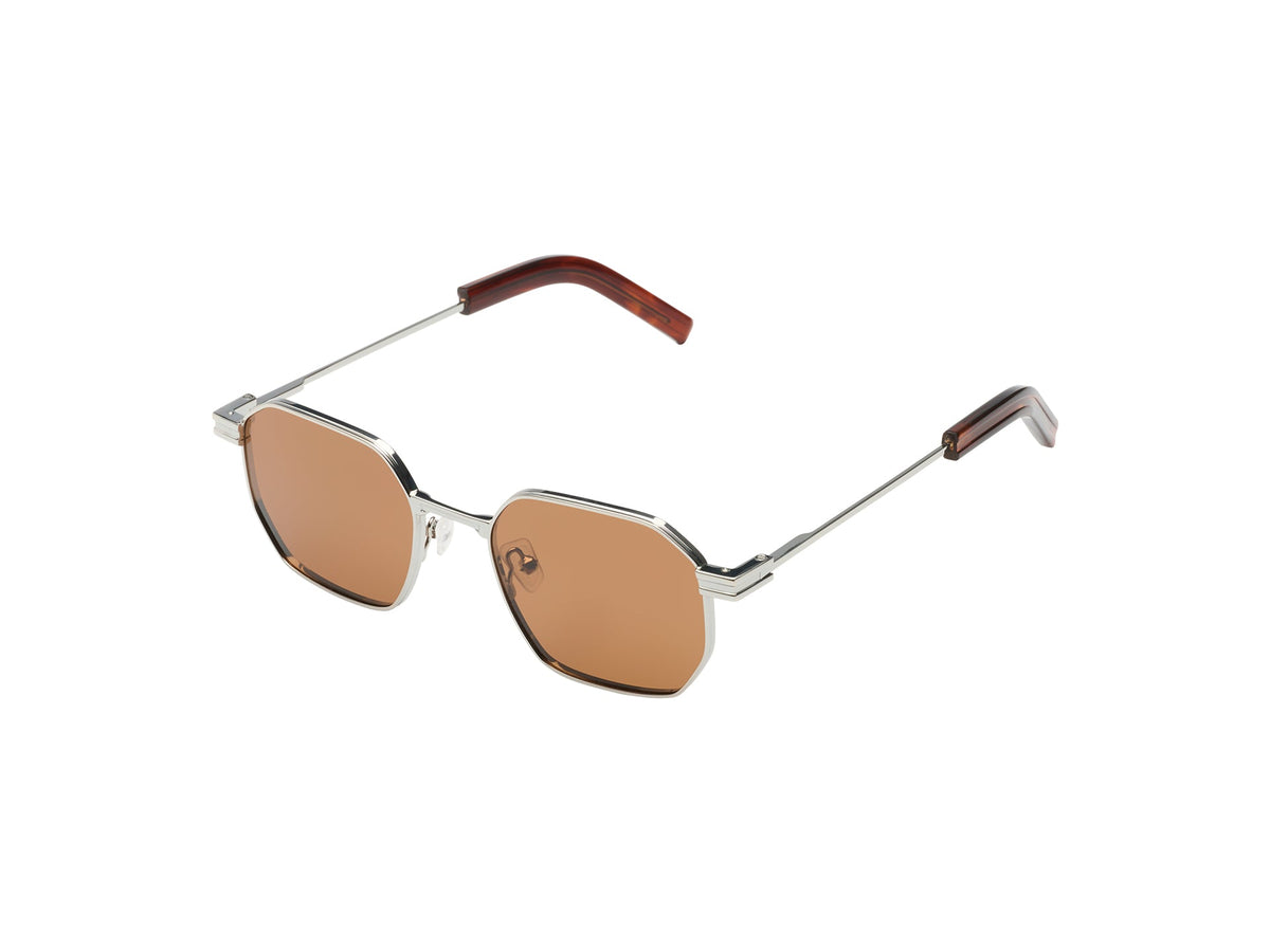 Komono Percy – Argent – verres marron polarisés – vue de profil