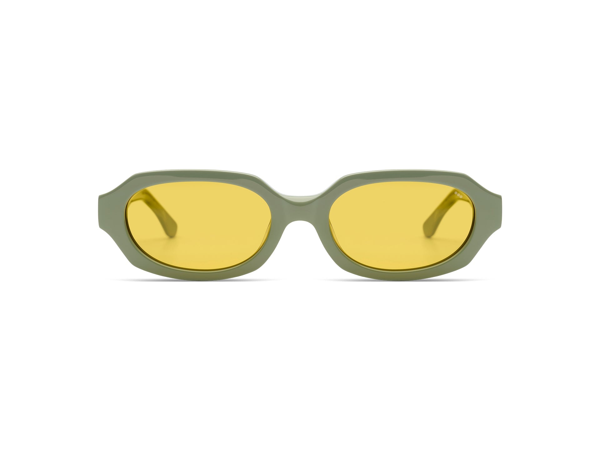 Komono Reese – Vert sauge – verres jaunes polarisés – vue de face