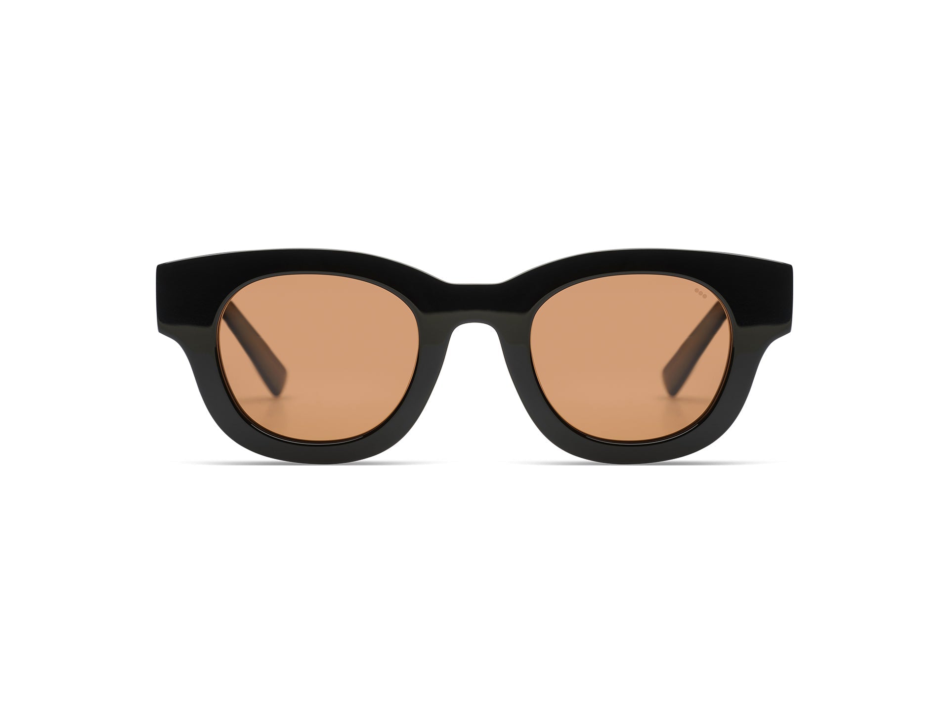 Komono Rae – Noir – verres marron polarisés – vue de face