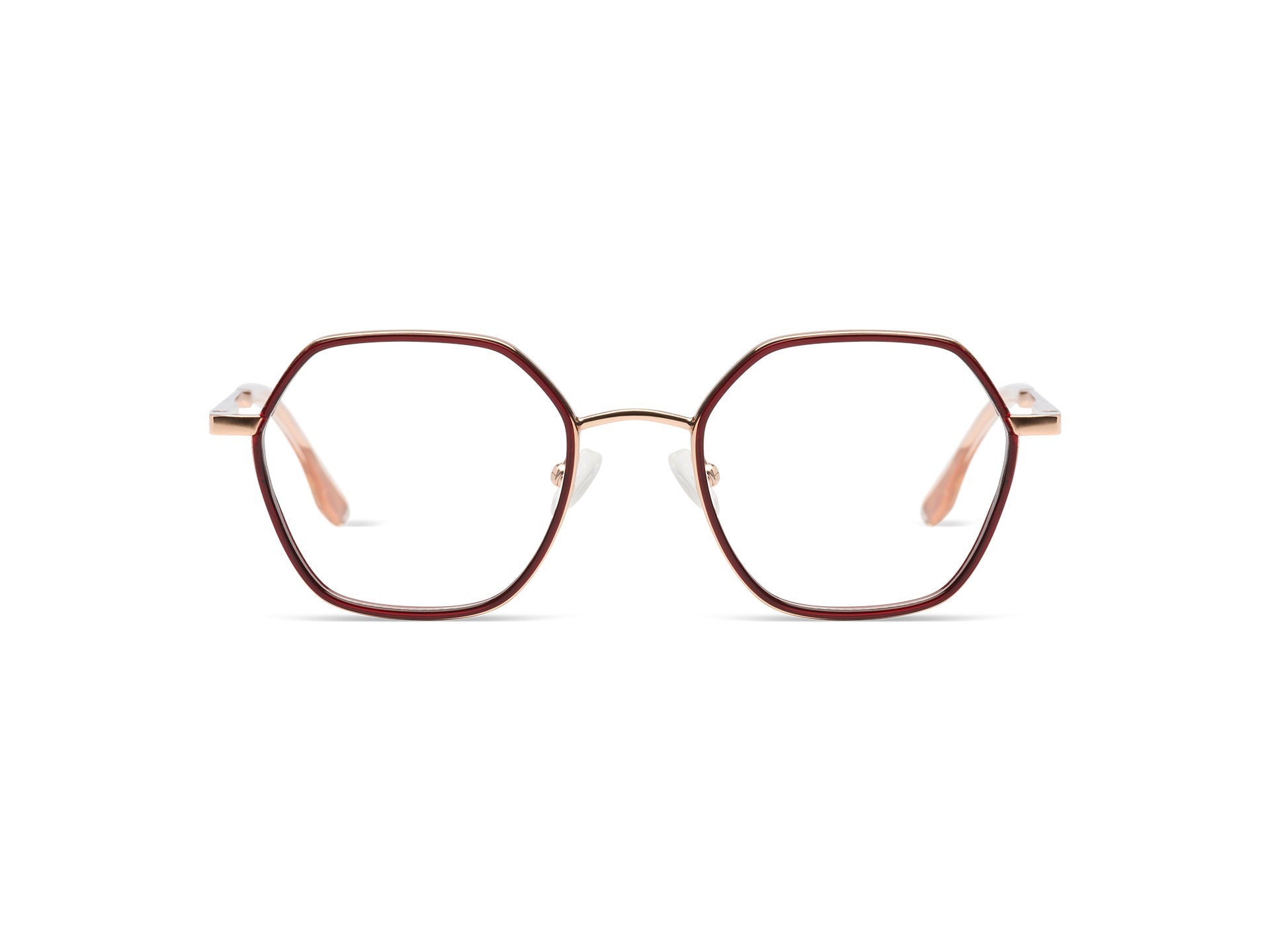 Komono Nora Slims – Bordeaux / Or rose – vue de face