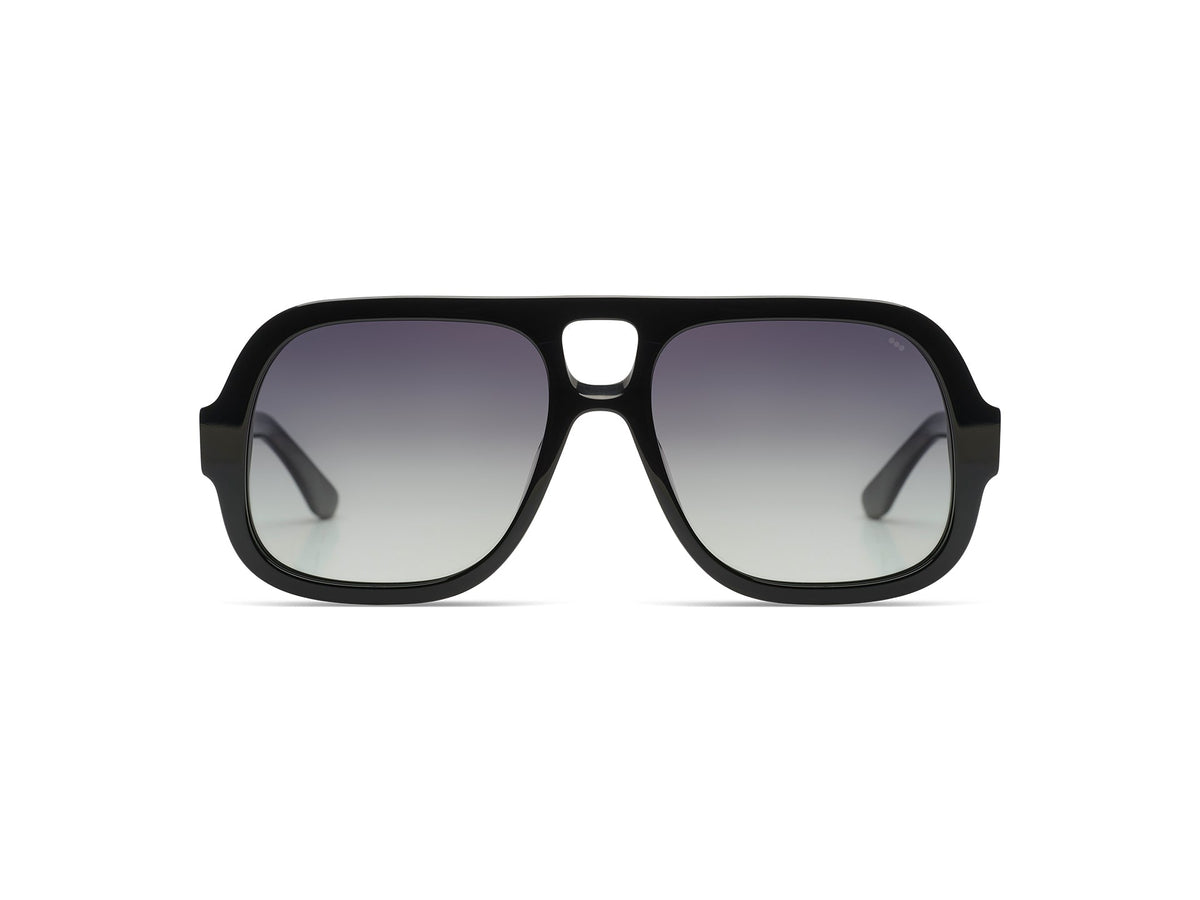 Komono Eden – Noir – verres gris polarisés – vue de face