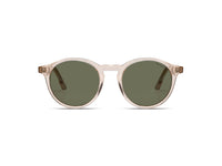 Komono Archie Sun – Beige transparent – verres verts – vue de face