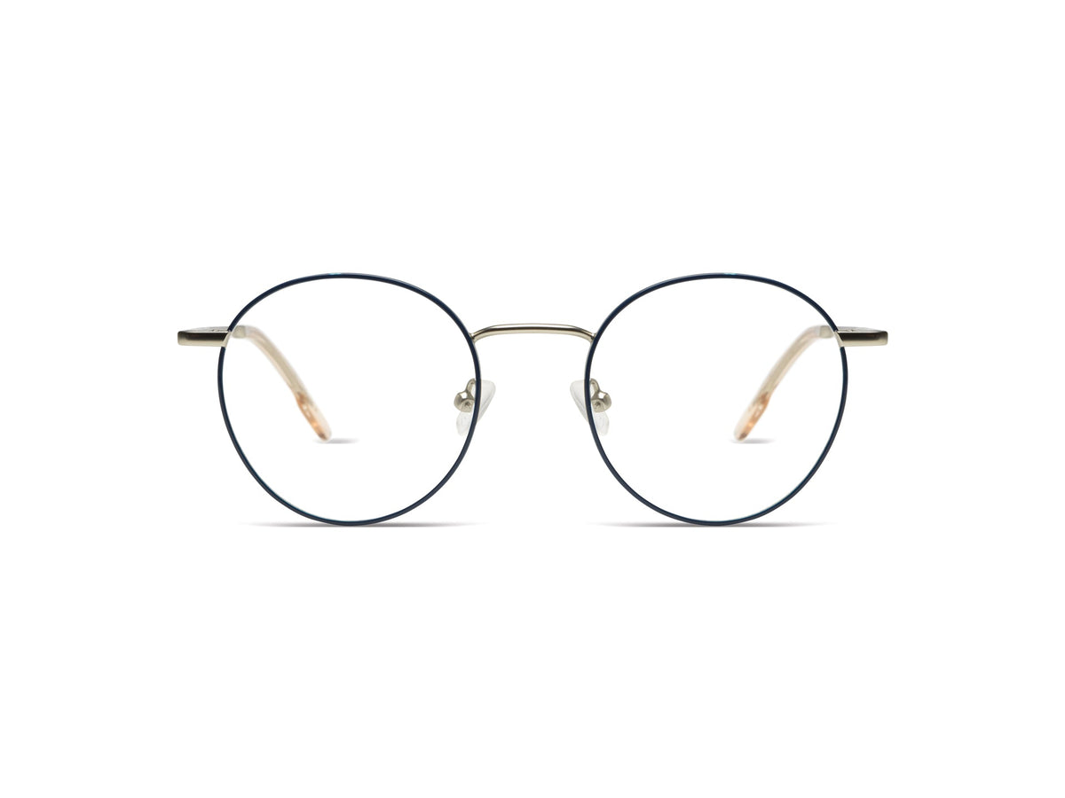 Komono Pete – Bleu marine / Argent – vue de face