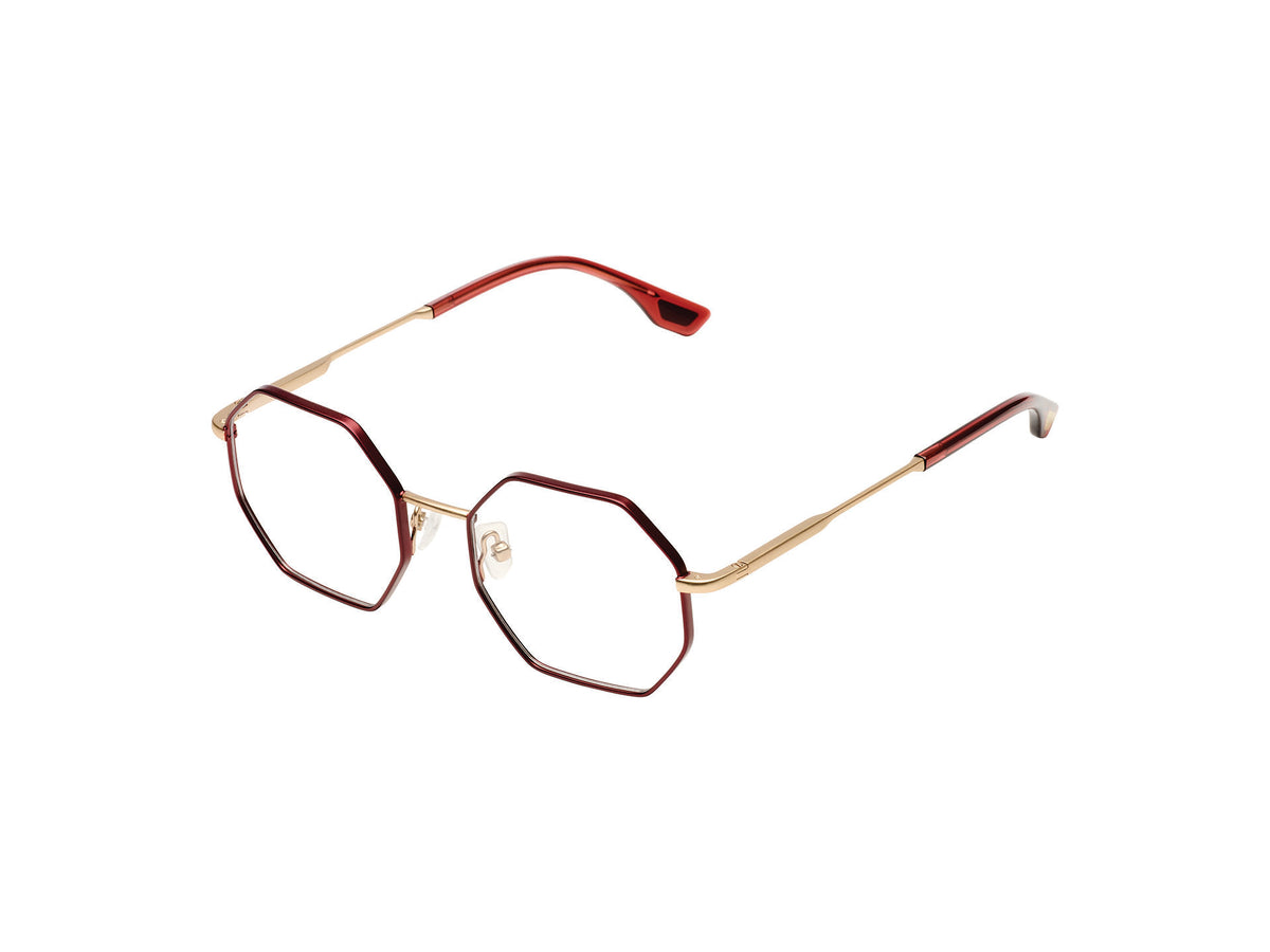 Komono Janet Slims – Bordeaux / Or – vue de profil