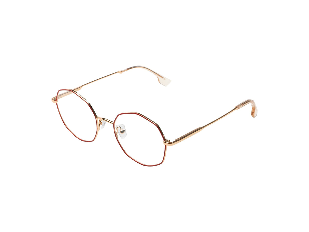 Komono Sofia Slims – Rouge brique / Or – vue de profil