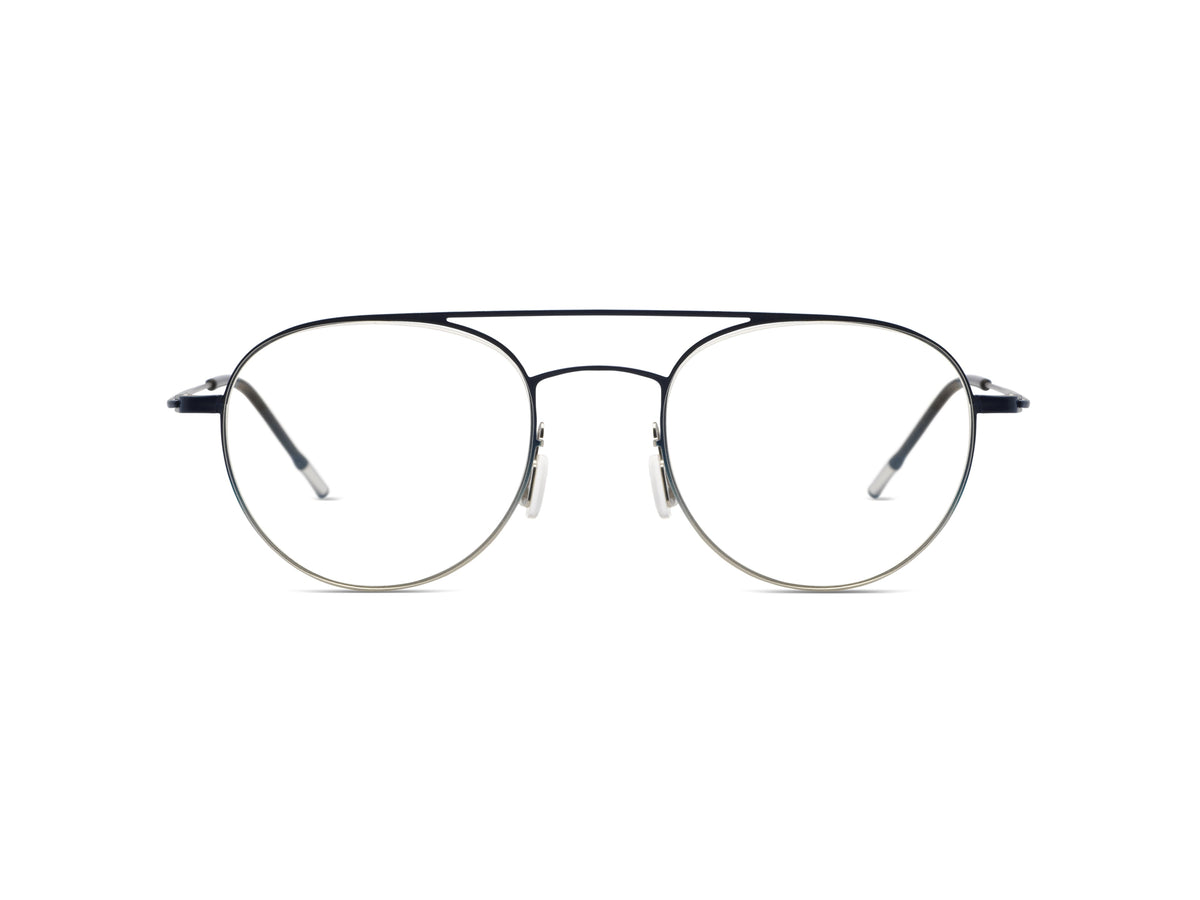 Komono Morgan – Bleu marine / Argent – vue de face