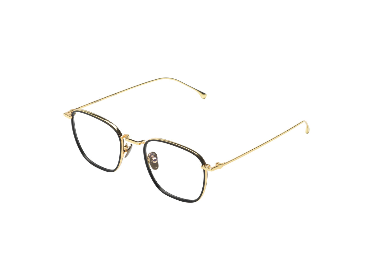 Komono Oscar Slims – Noir / Or – vue de trois quarts