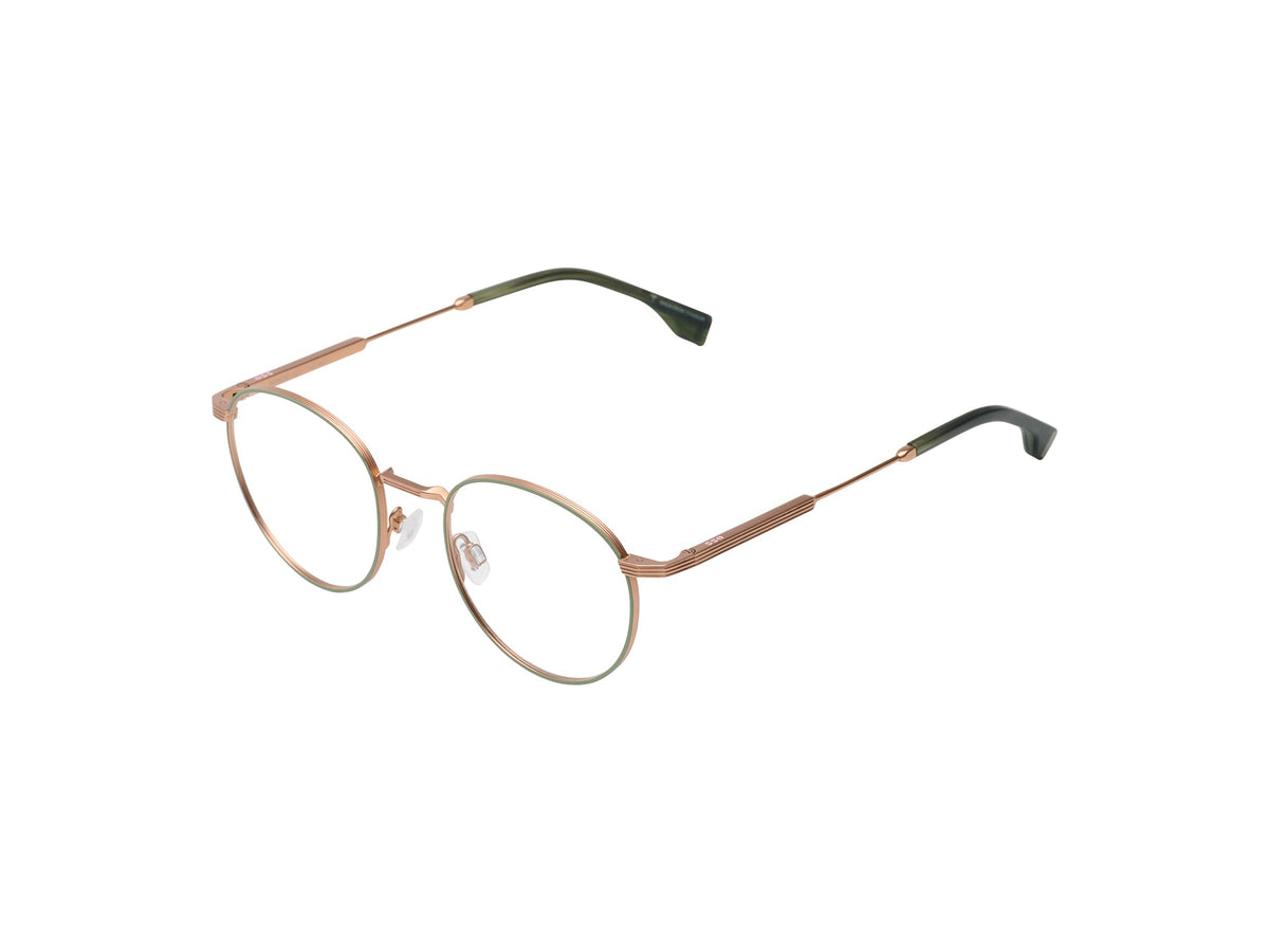 Komono Rio – Vert sauge / Or rose – vue de profil