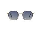 Komono Baker Sun – Noir / Or – verres gris dégradés polarisés – vue de face