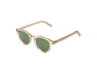 Komono Riley Sun – Beige transparent – verres verts polarisés – vue de profil